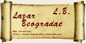 Lazar Beogradac vizit kartica